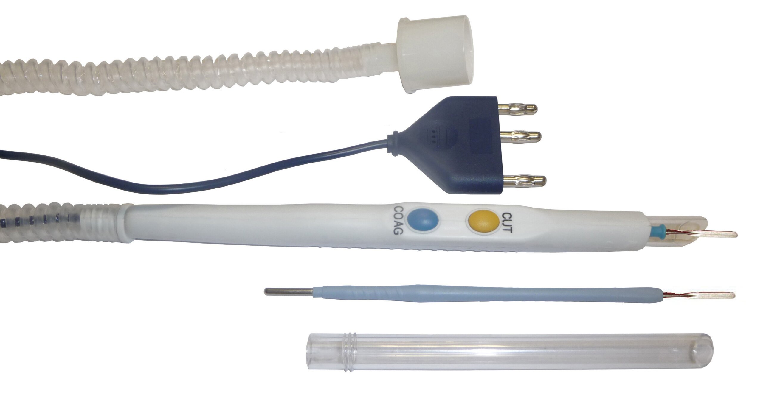 Elektrokirurgisk diatermipenna med knivelektrod, vakuumsugsystem och Valleylab-plugg Elektrokirurgisk diatermipenna med knivelektrod, vakuumsugsystem och Valleylab-plugg